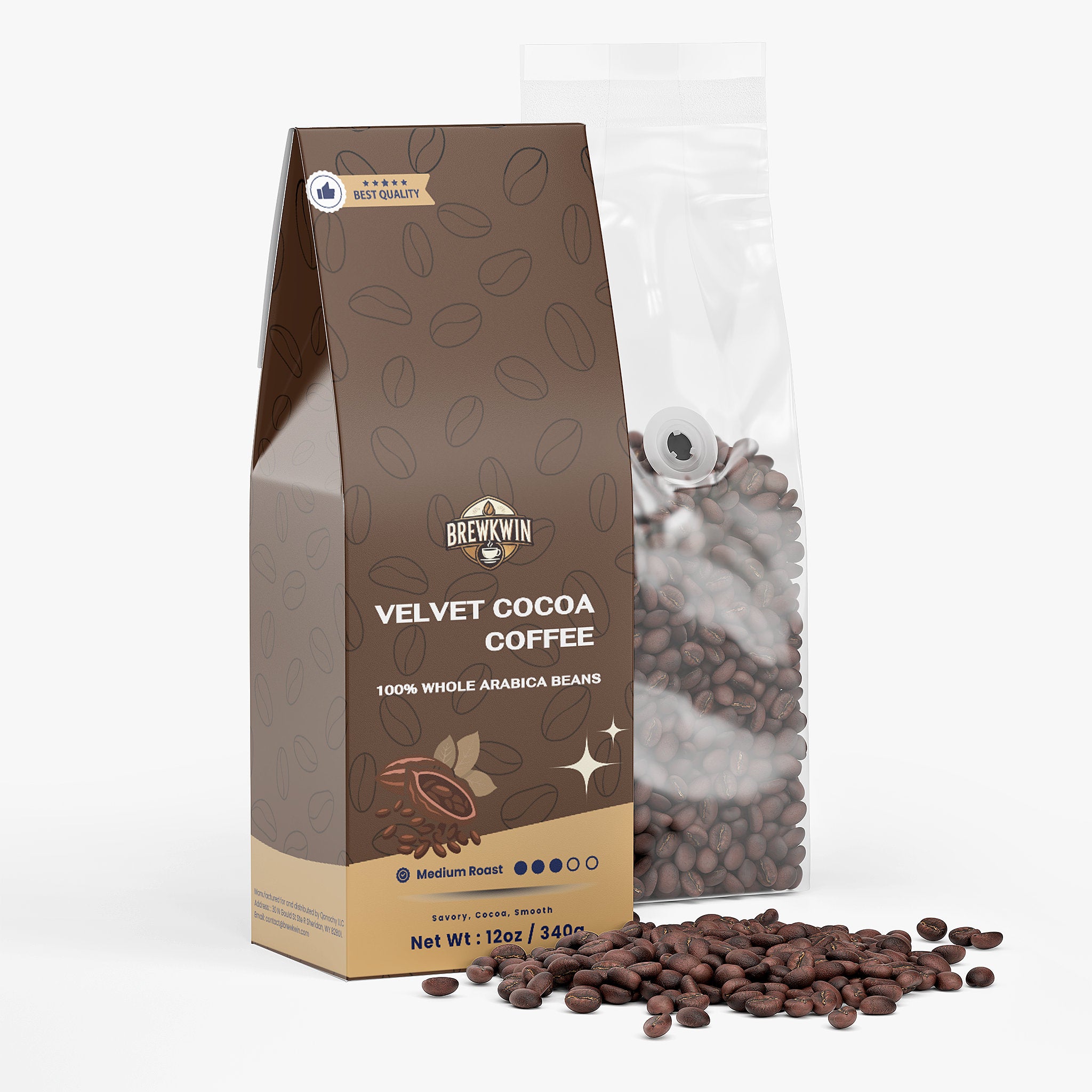Velvet Cocoa Coffee – Colombian Medium Roast with Rich Chocolate Notes | 100% Arabica Beans