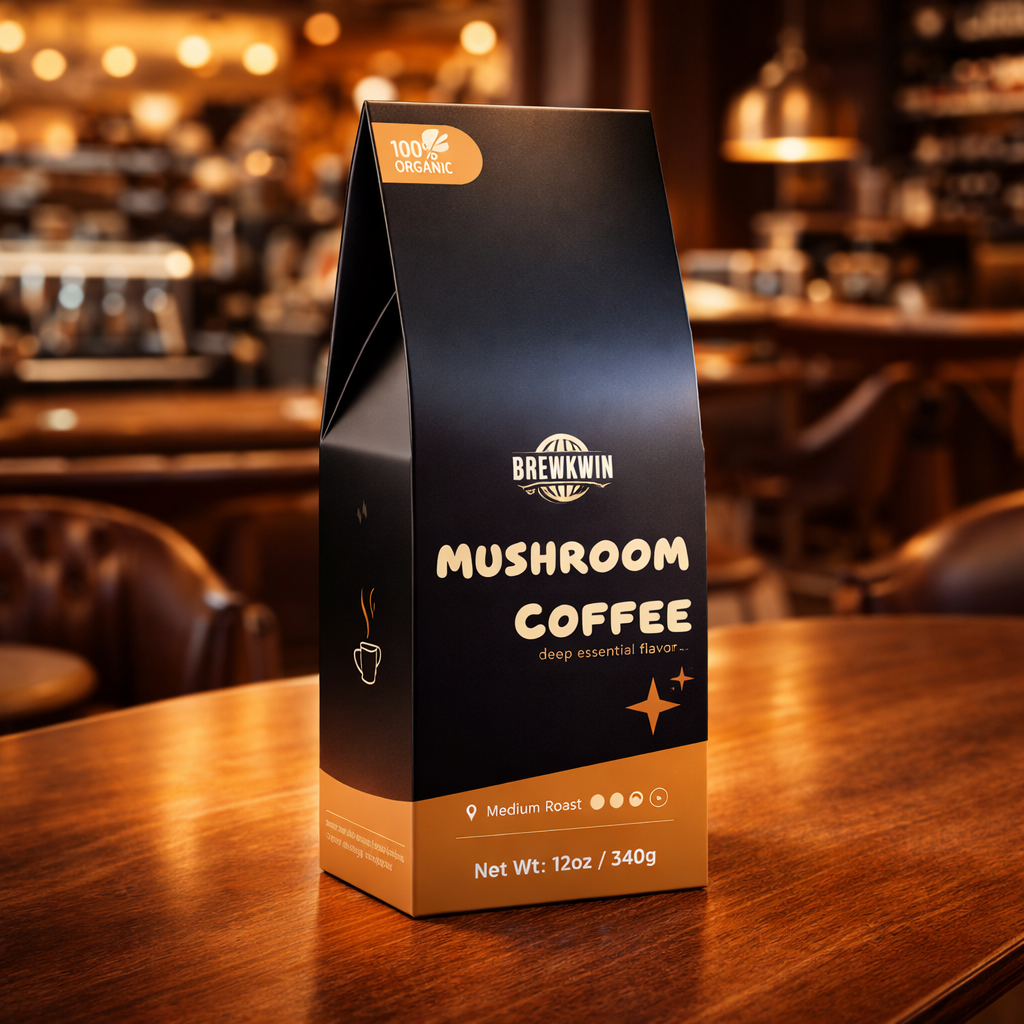 Mushroom Coffee – Lion’s Mane & Chaga Functional Medium Roast for Focus & Energy