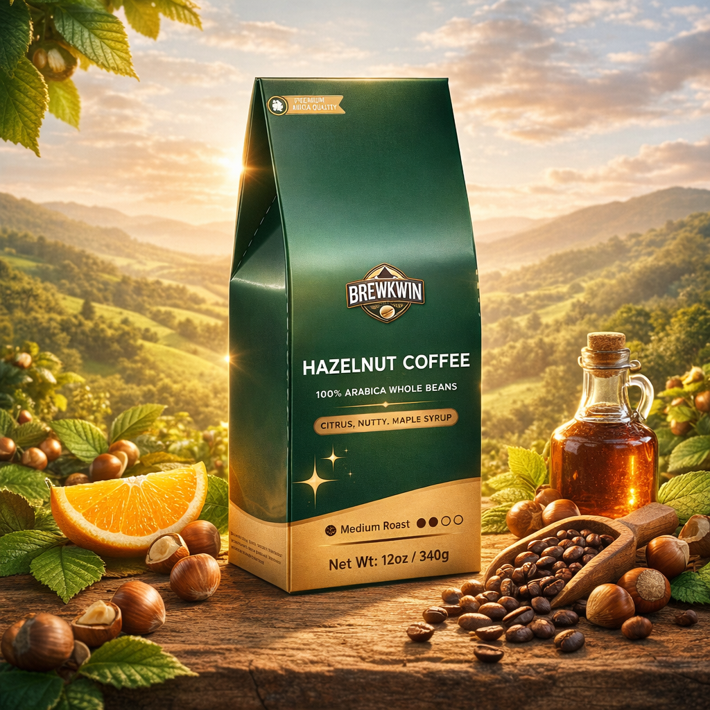 Hazelnut Coffee – Medium Roast Arabica  | 12 oz Whole Bean