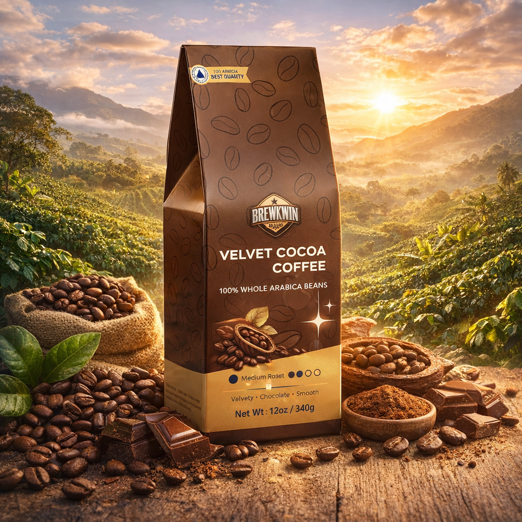 Velvet Cocoa Coffee – Colombian Medium Roast with Rich Chocolate Notes | 100% Arabica Beans