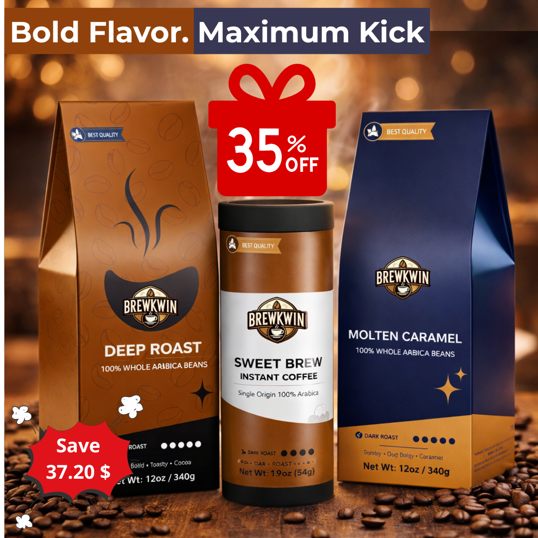 Dark Roast Coffee Bundle – Bold Whole Bean & Instant Coffee Pack