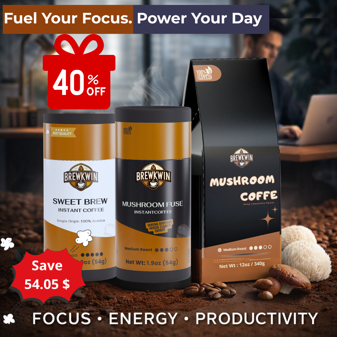 Focus & Energy Coffee Bundle | Mushroom & Instant Coffee Pack