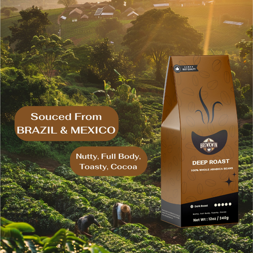 Deep Roast Coffee – Bold Arabica Blend with Cocoa & Toasted Nut Notes