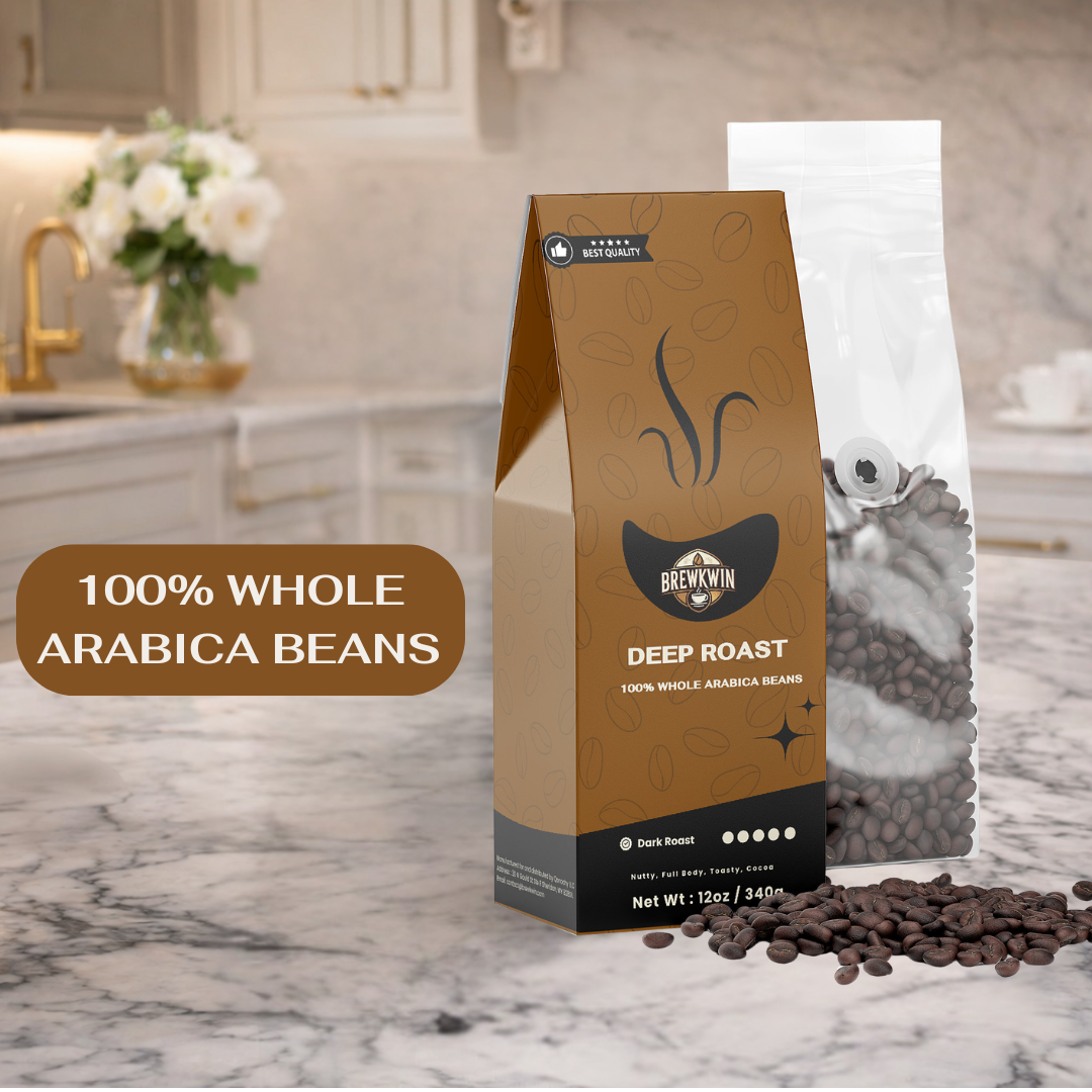 Deep Roast Coffee – Bold Arabica Blend with Cocoa & Toasted Nut Notes
